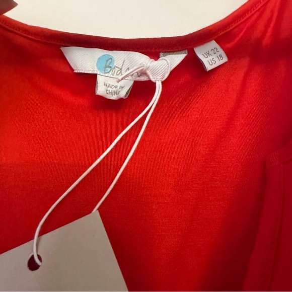 NWT Boden Jordana Jersey Midi Tiered Ruffle Half Sleeve V Neck Dress - Picture 4 of 6